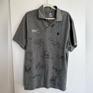 Signed FC Barcelona US Tour 2011 Polo Shirt, Size XL